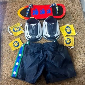 Build A Bear Bundle of Sketchers, skateboard,shorts